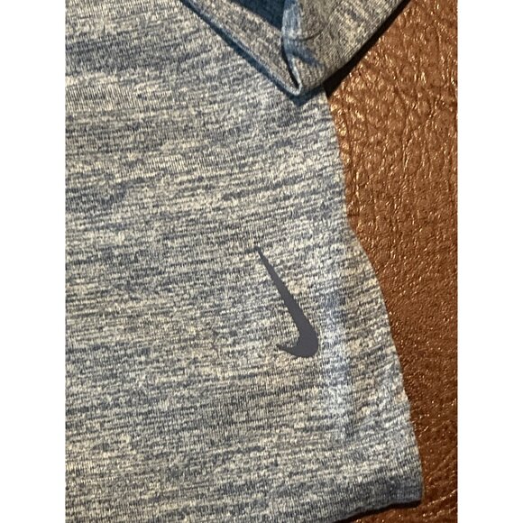 Nike Dri-Fit Blue Gray Hoodie Sweatshirt M Kangaroo Pocket Lightweight - Picture 2 of 8